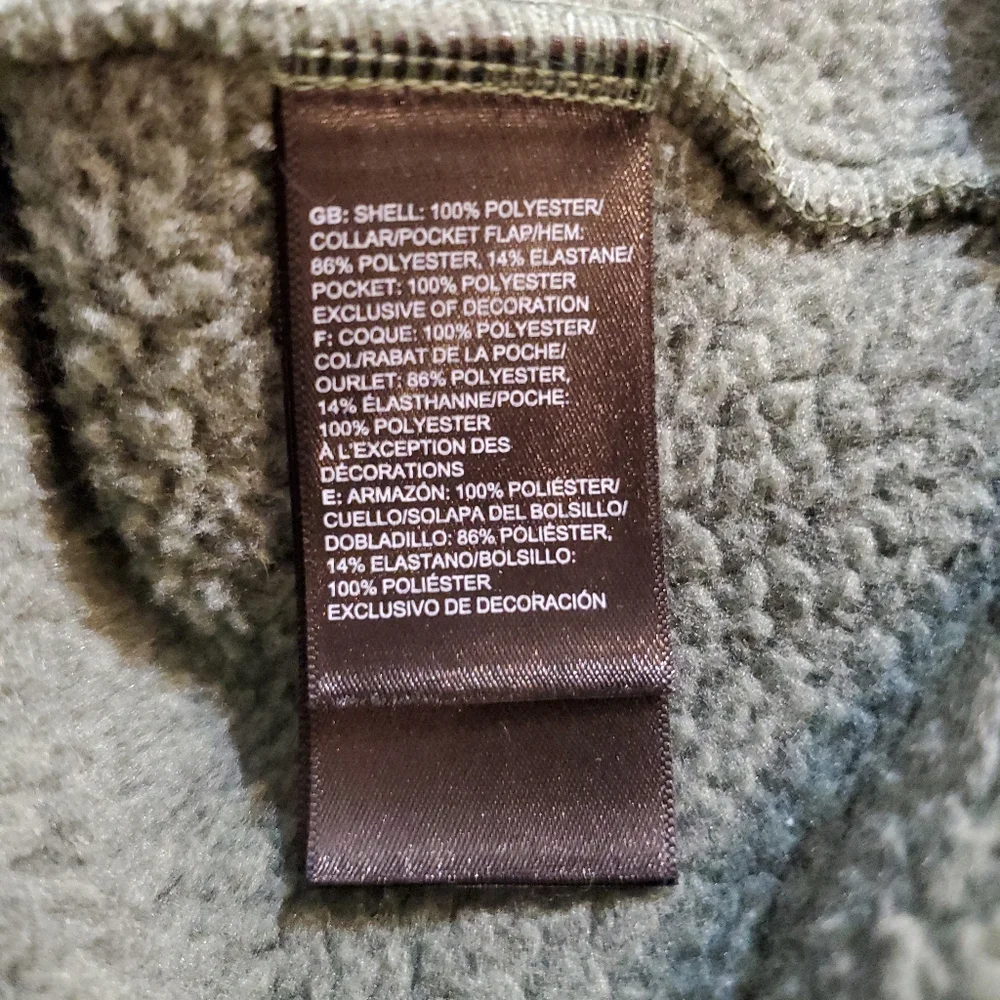 The North Face Men's Leo Gordon Lyon Green Zip Pullover Fleece Sweater‎ Medium